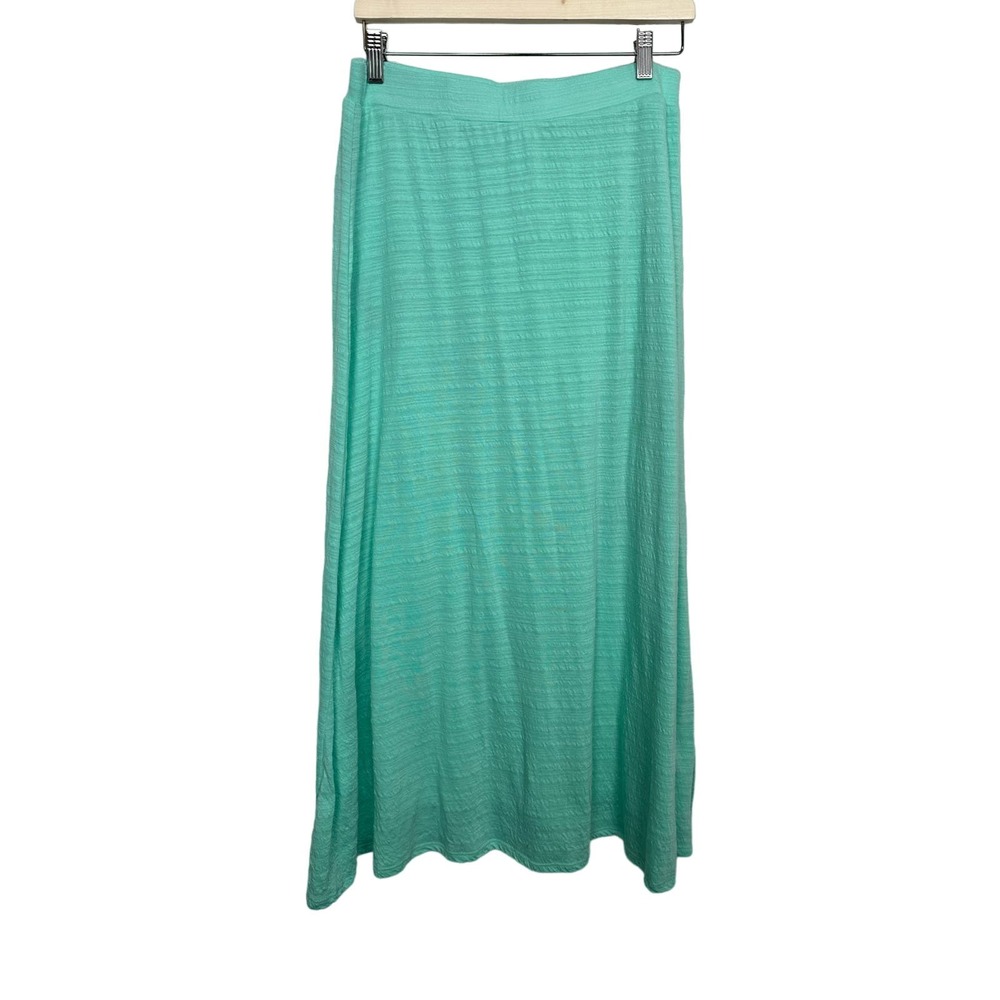 Cato Women's Size MediumTeal Maxi Skirt Stretchy Pull on
